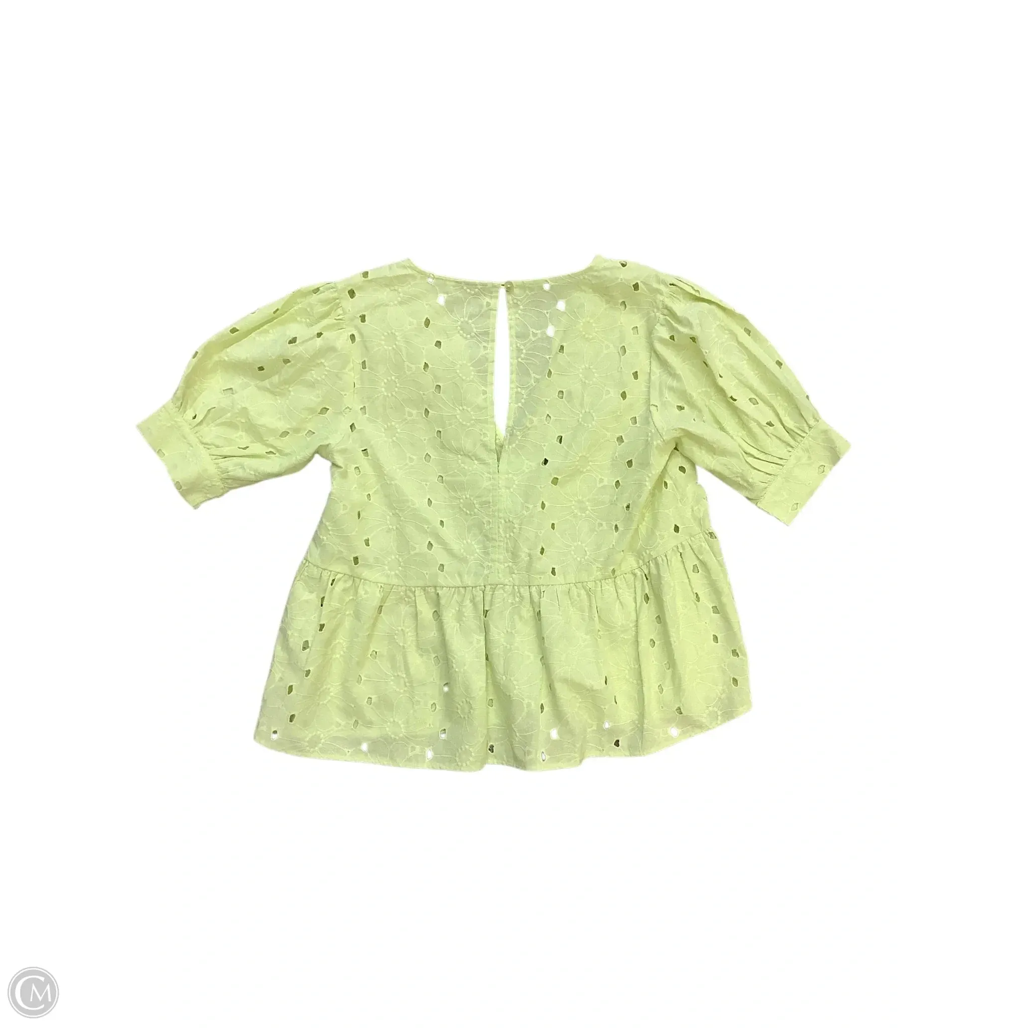 Blouse Short Sleeve By Asos In Green, Size: S