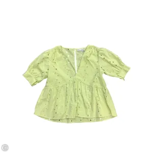 Blouse Short Sleeve By Asos In Green, Size: S