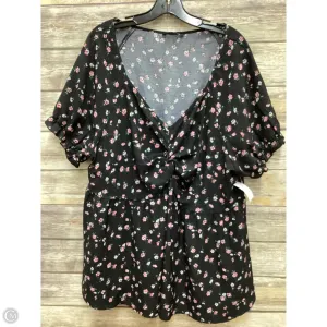 Blouse Short Sleeve By Clothes Mentor In Floral Print, Size: 1x