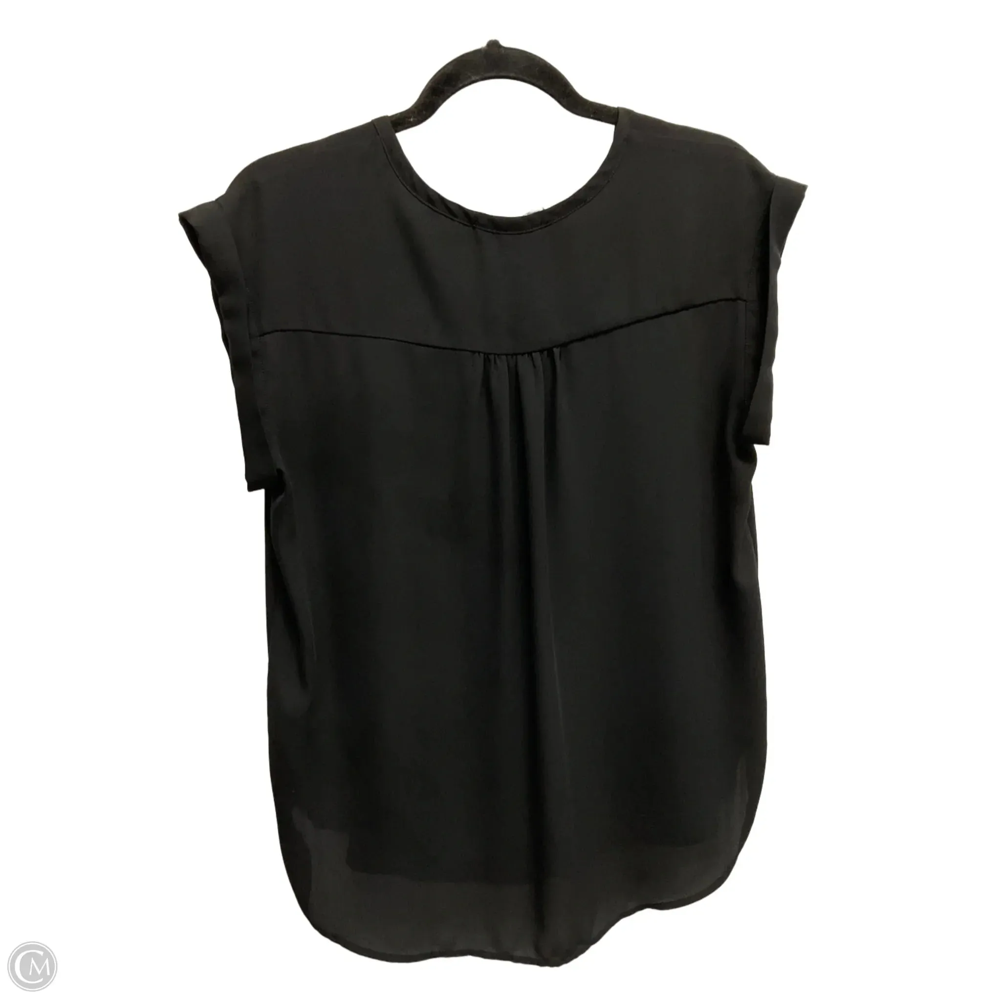 Blouse Short Sleeve By Pleione In Black, Size: S