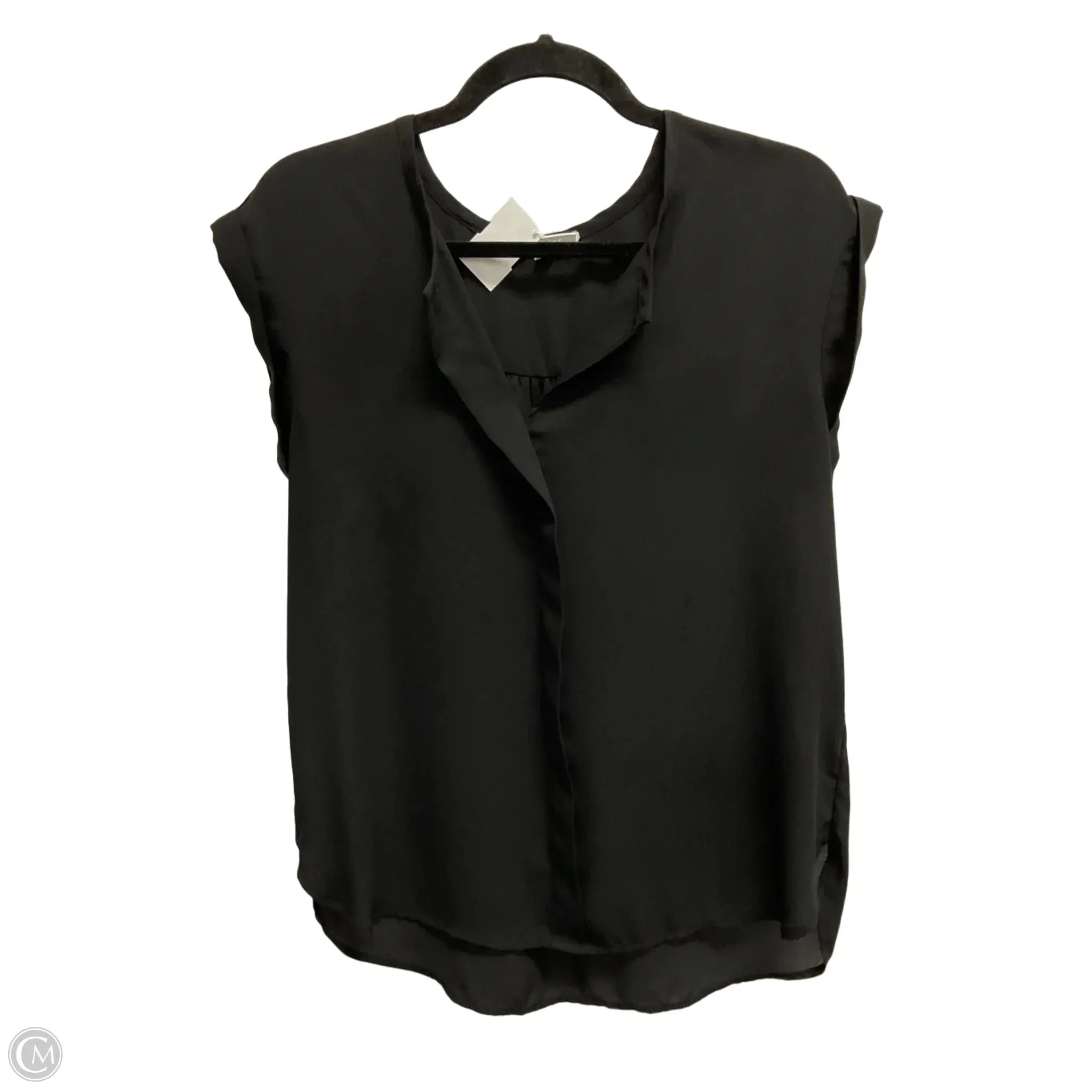 Blouse Short Sleeve By Pleione In Black, Size: S
