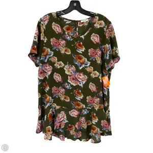 Blouse Short Sleeve By Pleione In Green, Size: L