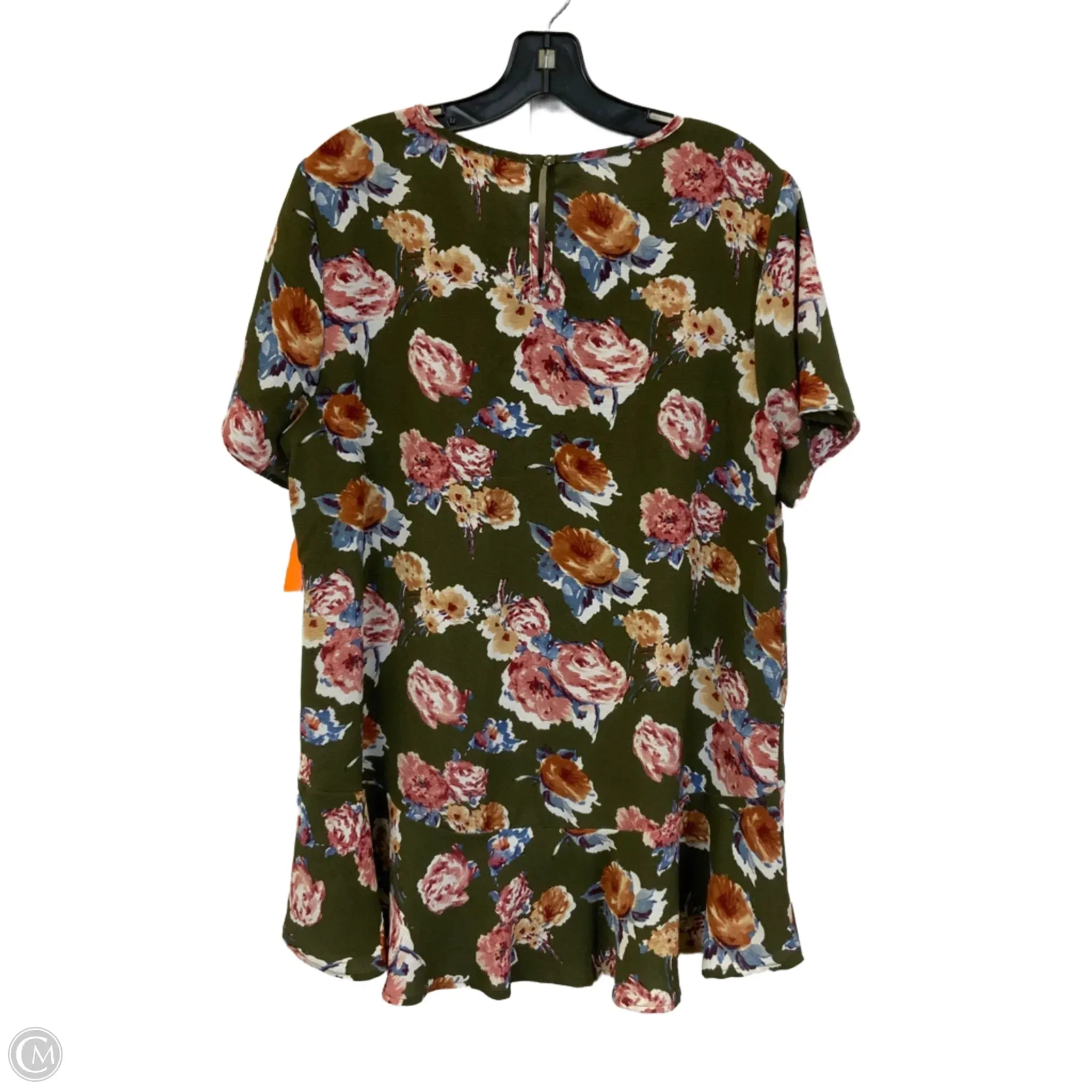 Blouse Short Sleeve By Pleione In Green, Size: L