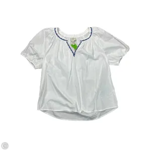 Blouse Short Sleeve By St Johns Bay In White, Size: Xl