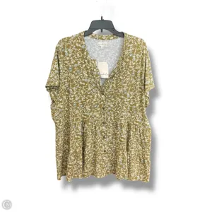 Blouse Short Sleeve By Wonderly In Floral Print, Size: 3x