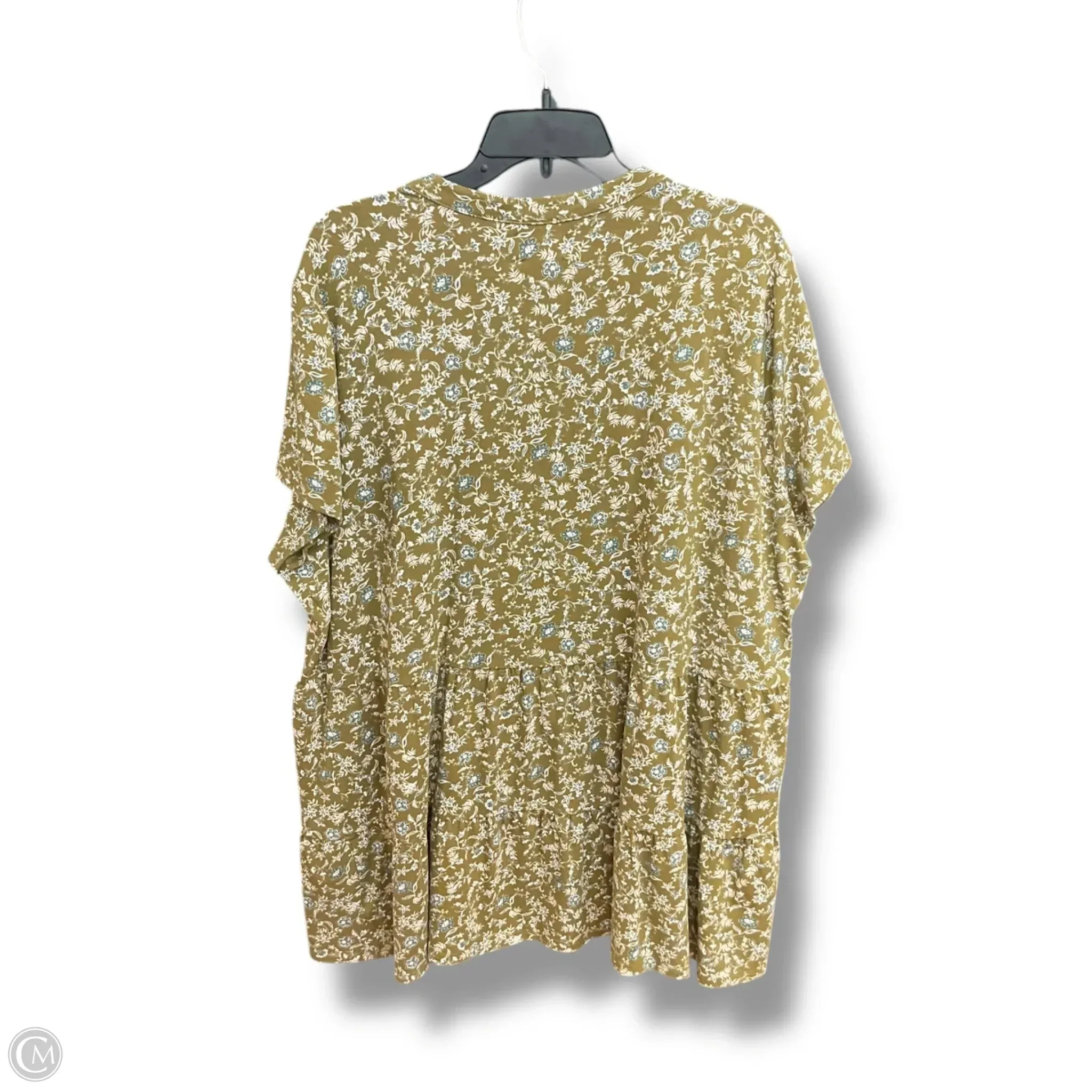 Blouse Short Sleeve By Wonderly In Floral Print, Size: 3x