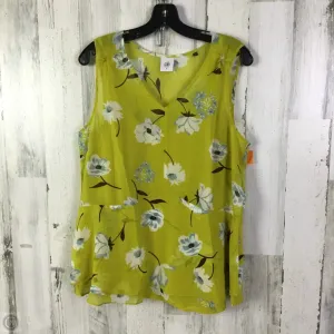 Blouse Sleeveless By Cabi In Yellow, Size: L