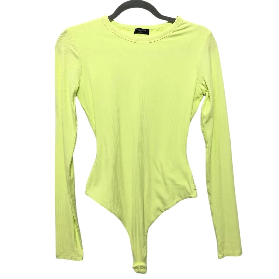 Bodysuit By Clothes Mentor In Chartreuse, Size:L