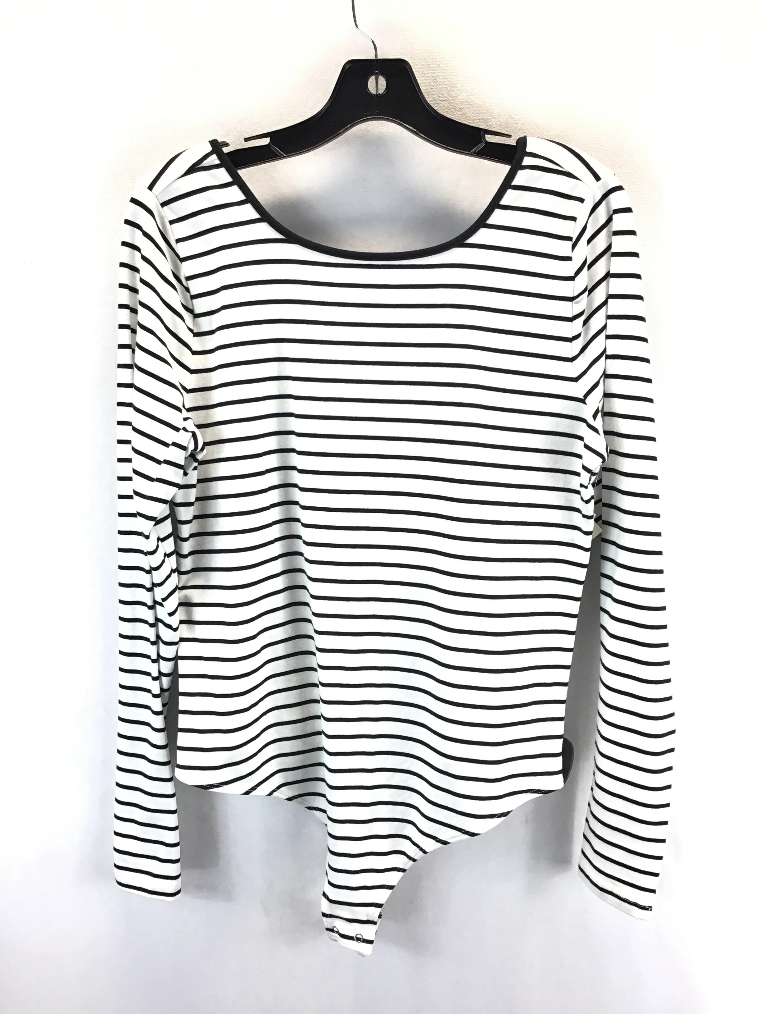 Bodysuit By Clothes Mentor In Striped Pattern, Size: L