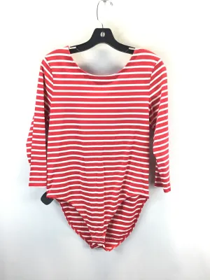 Bodysuit By Clothes Mentor In Striped Pattern, Size: L