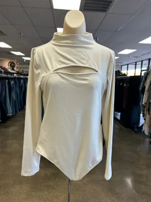 Bodysuit By Express In Cream, Size: L