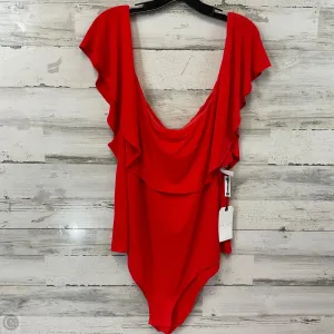 Bodysuit By Leith In Red, Size: 4x