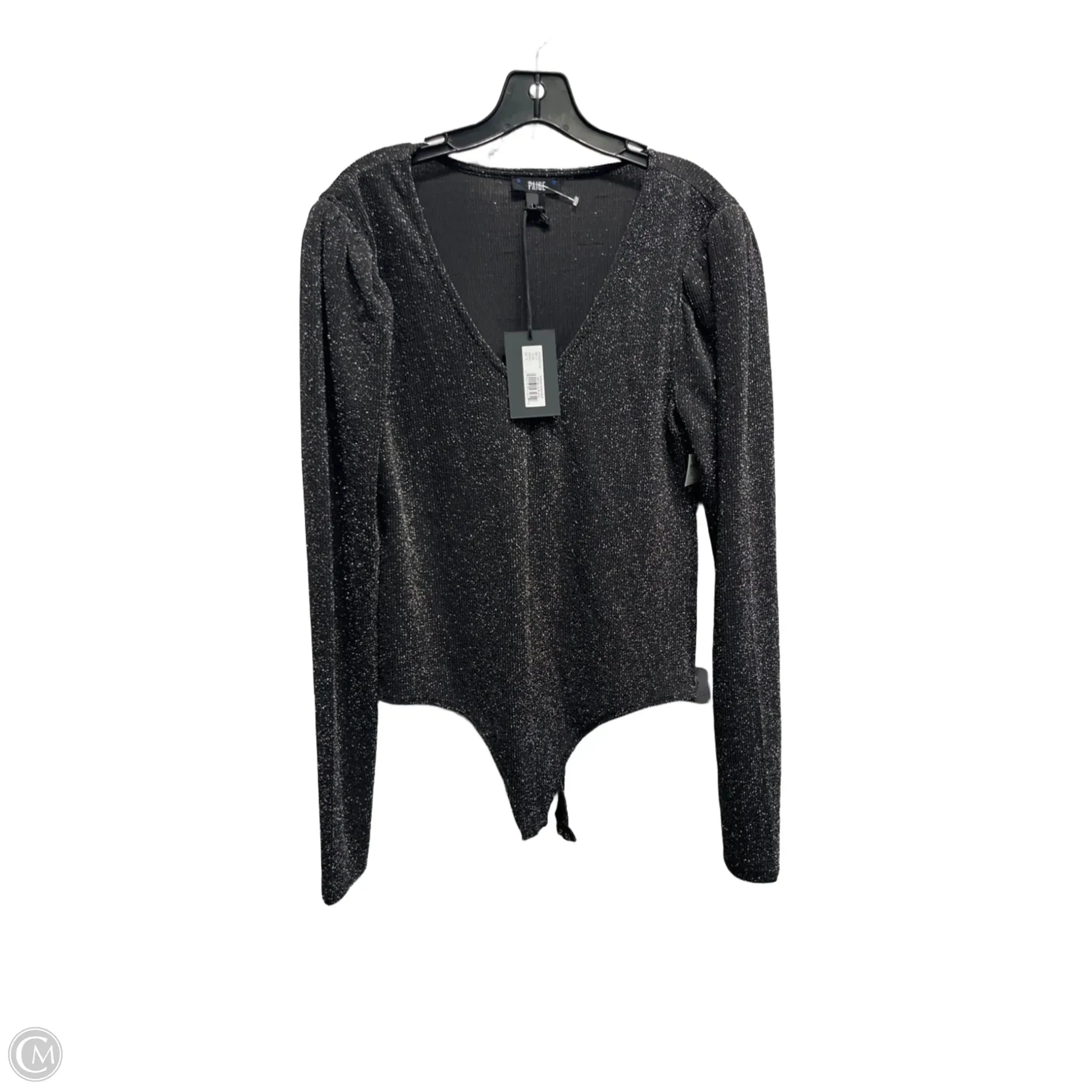 Bodysuit By Paige In Black & Silver, Size: L