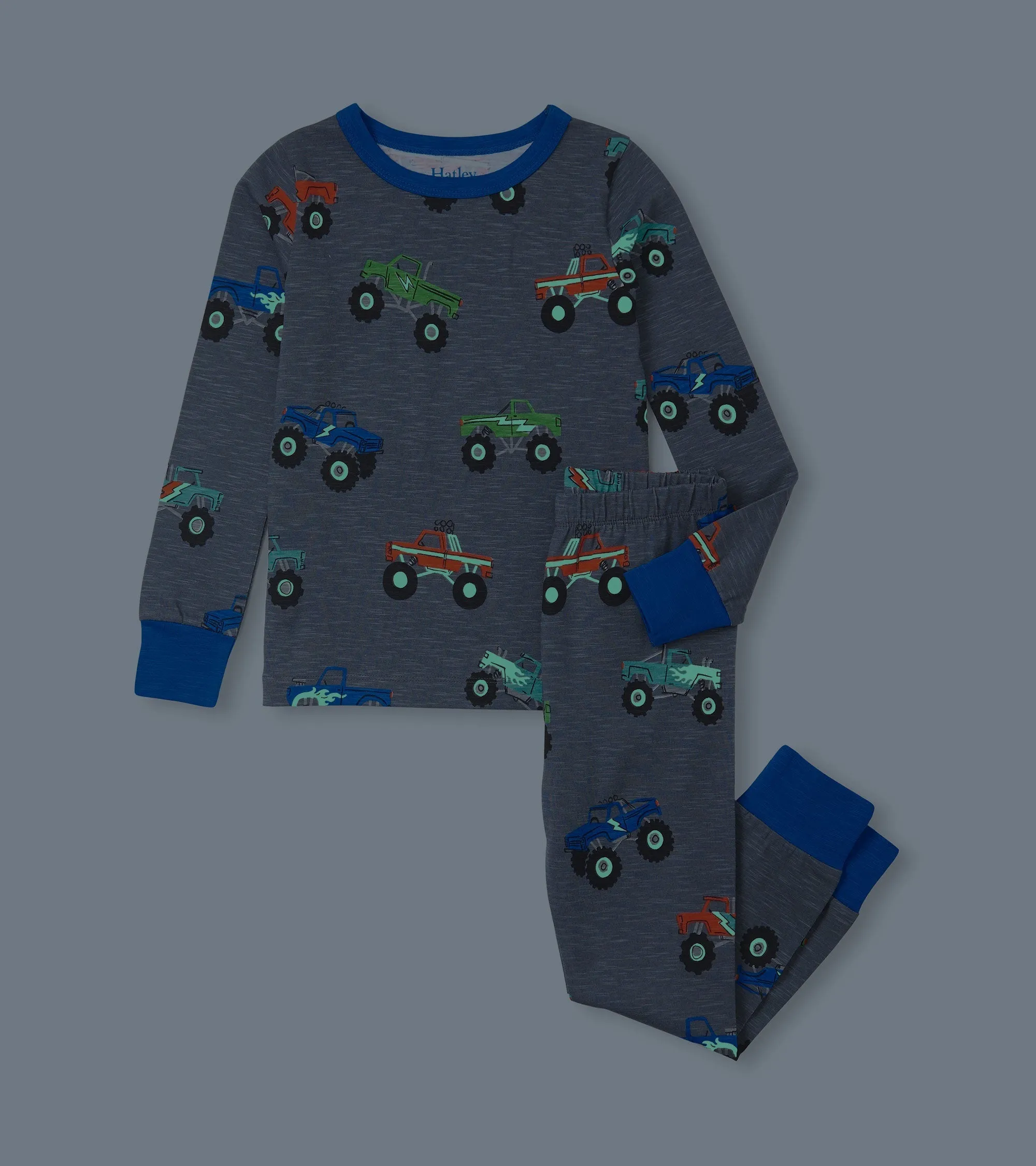 Boys Monster Trucks Pajama Set -Hatley