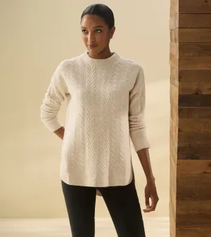 Cable Knit Tunic - Oatmeal Heather -Hatley