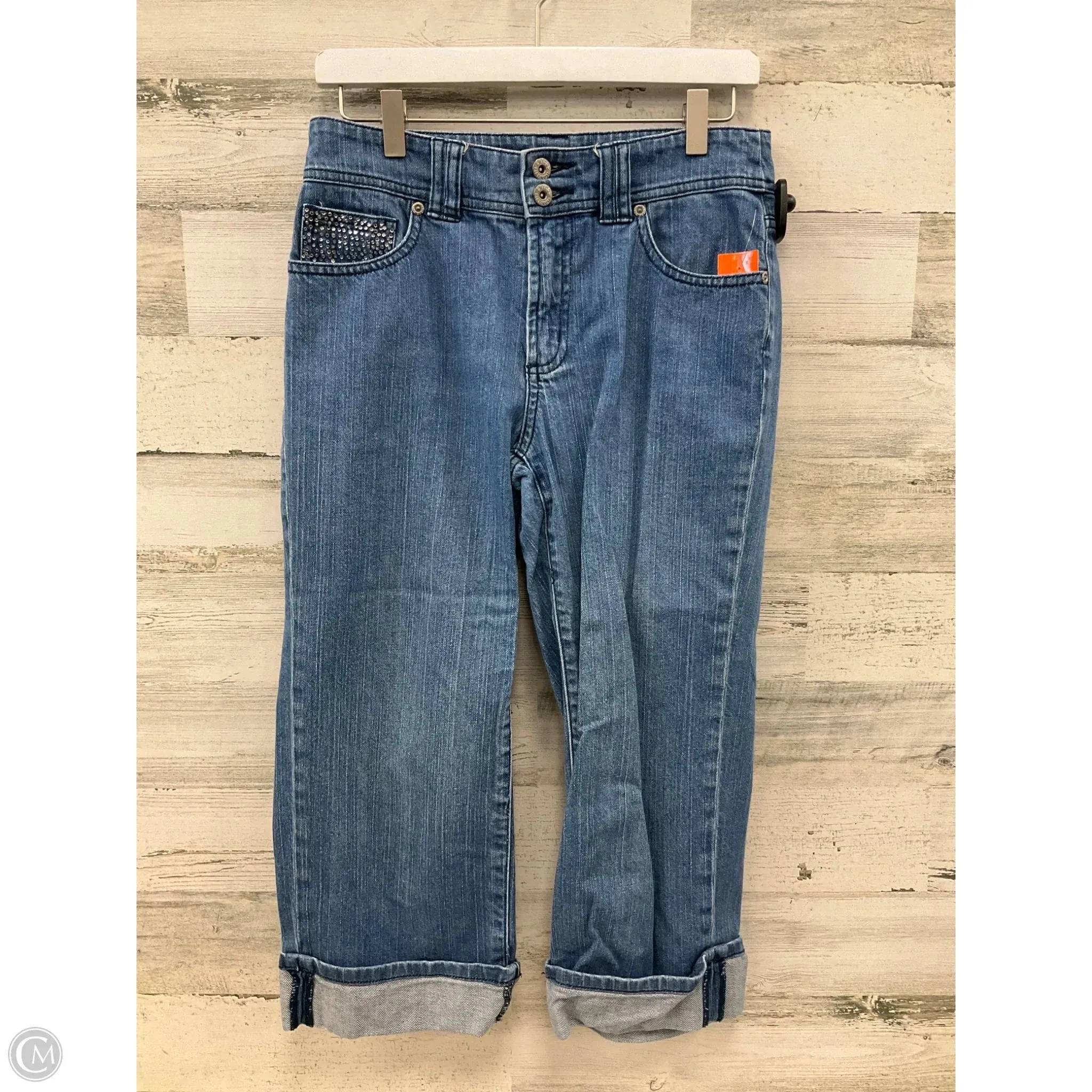 Capris By Chicos In Blue Denim, Size: 6