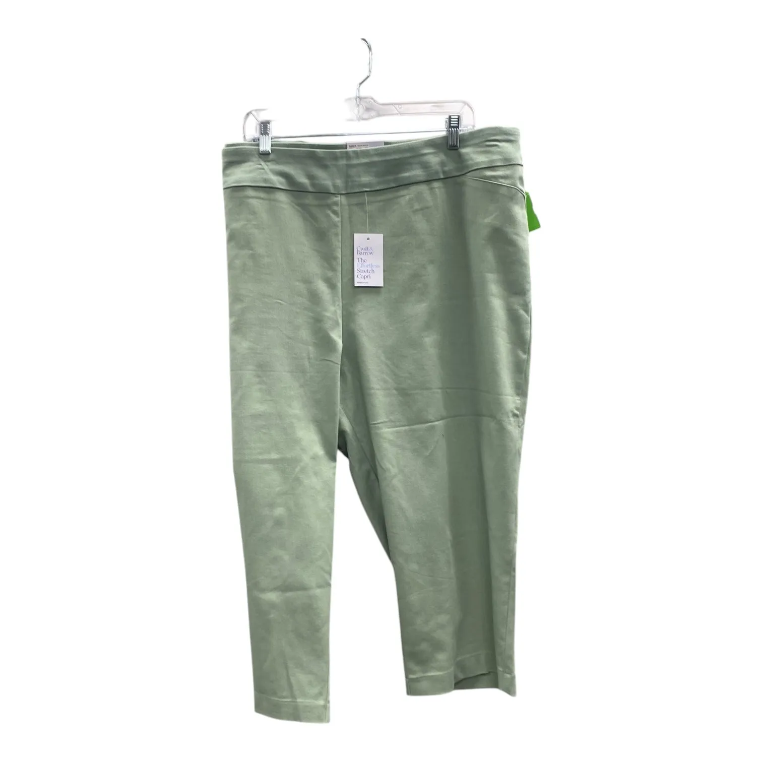 Capris By Croft And Barrow In Green, Size:24