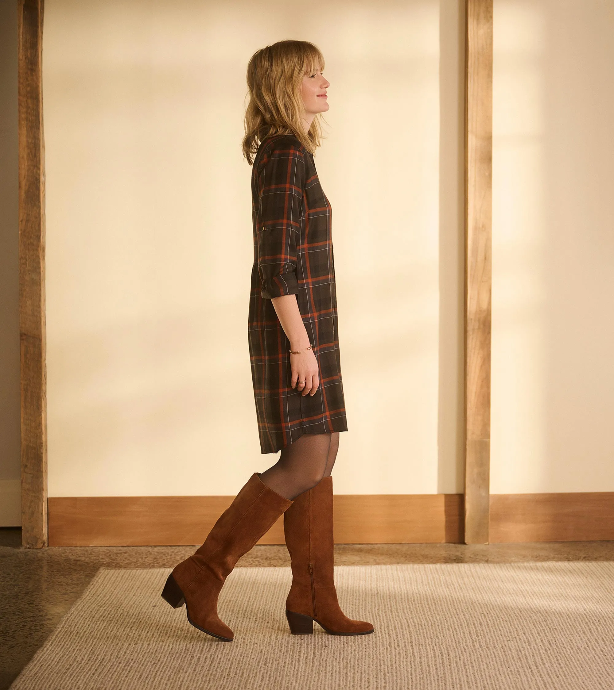Cara Shirt Dress - Autumn Plaid -Hatley