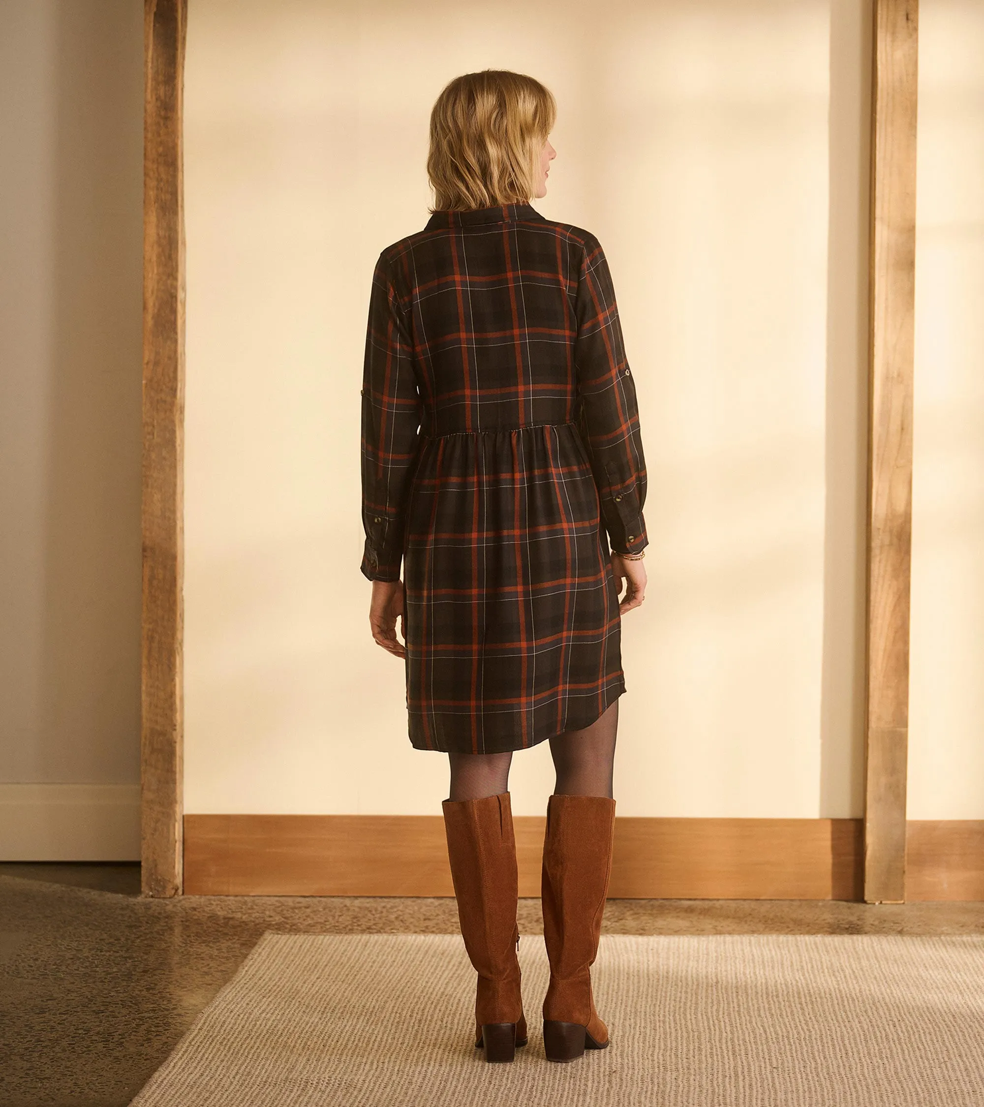 Cara Shirt Dress - Autumn Plaid -Hatley