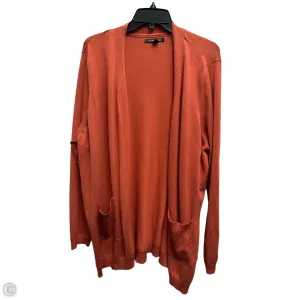 Cardigan By 41 Hawthorn In Orange, Size: 3x