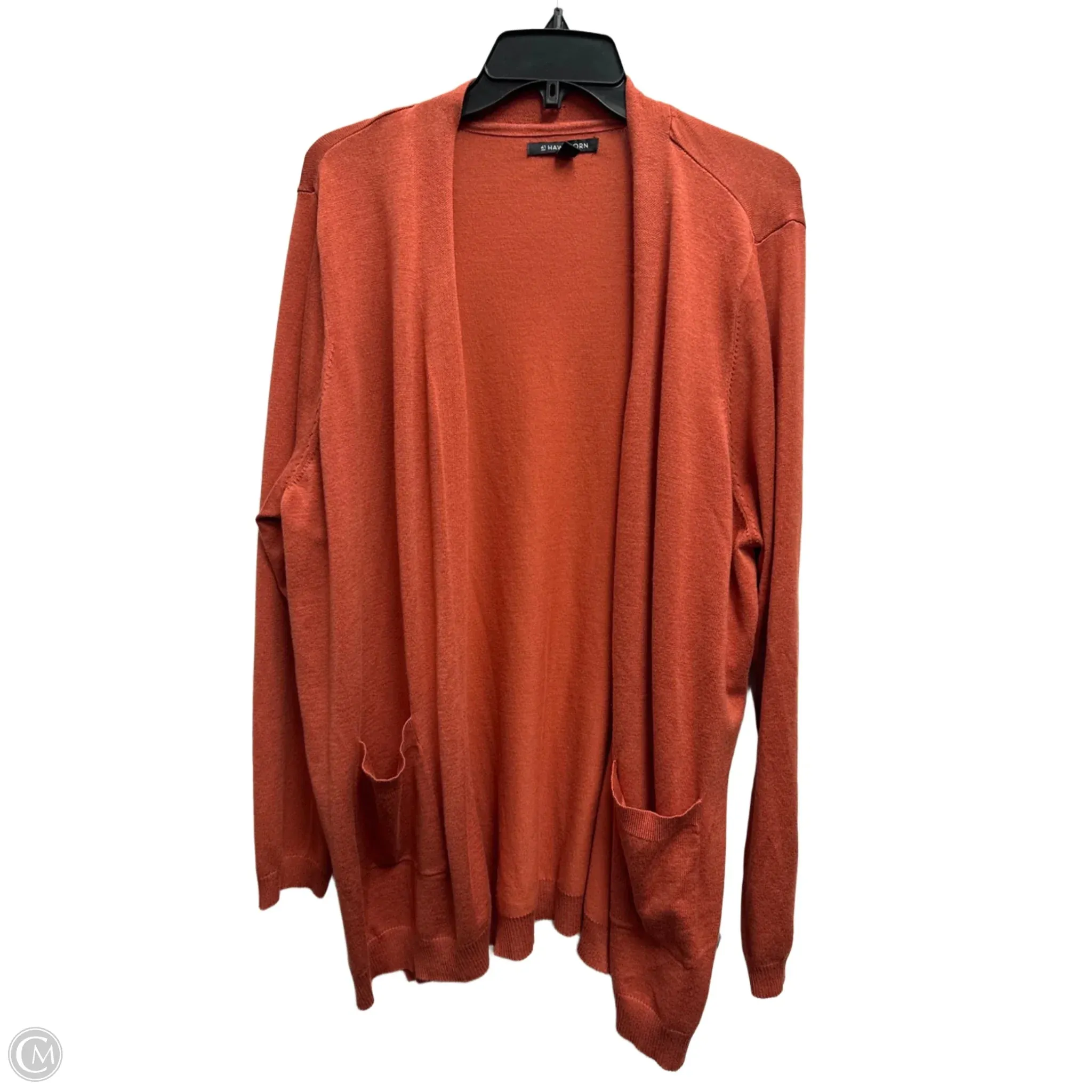 Cardigan By 41 Hawthorn In Orange, Size: 3x