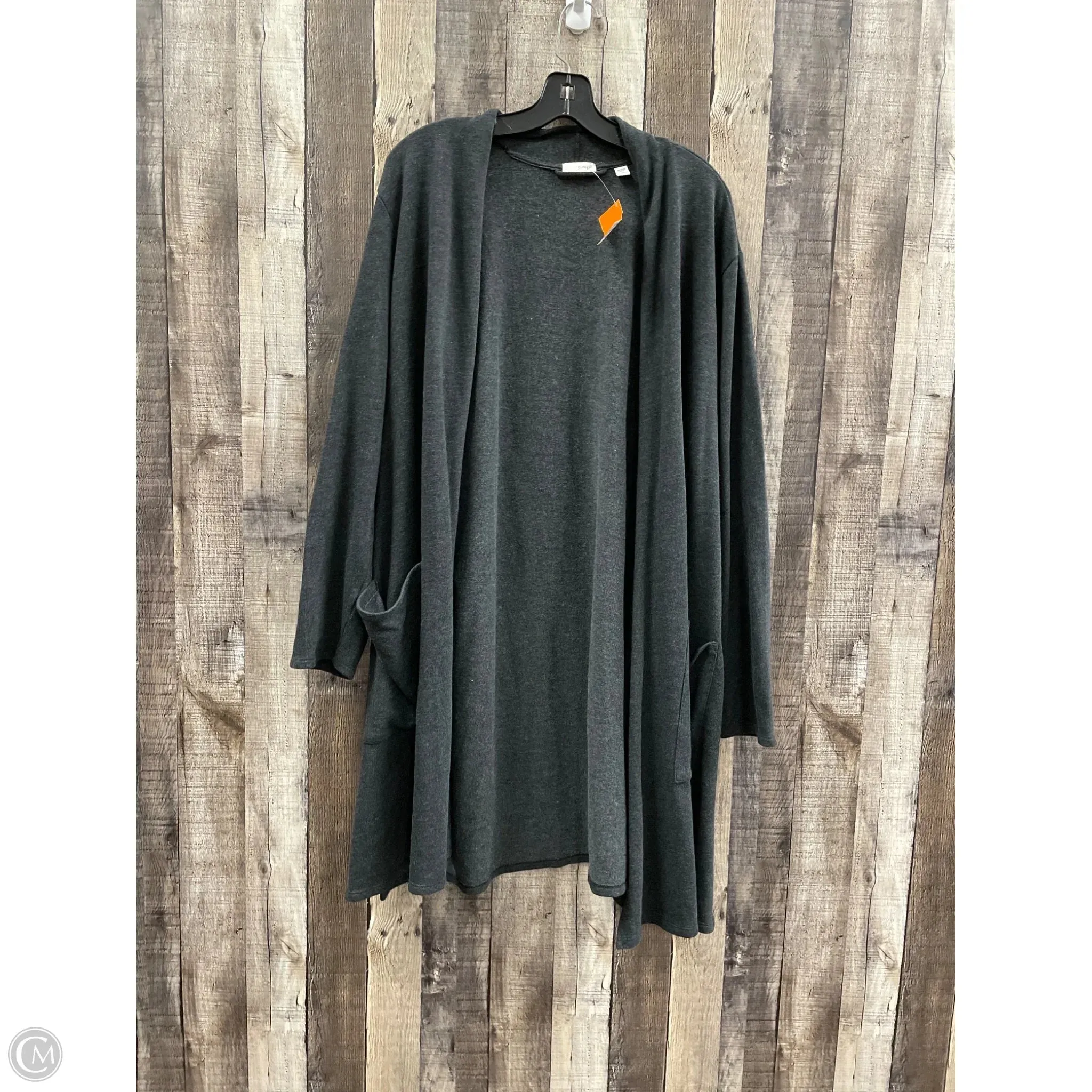 Cardigan By Pure Jill In Grey, Size: 2x
