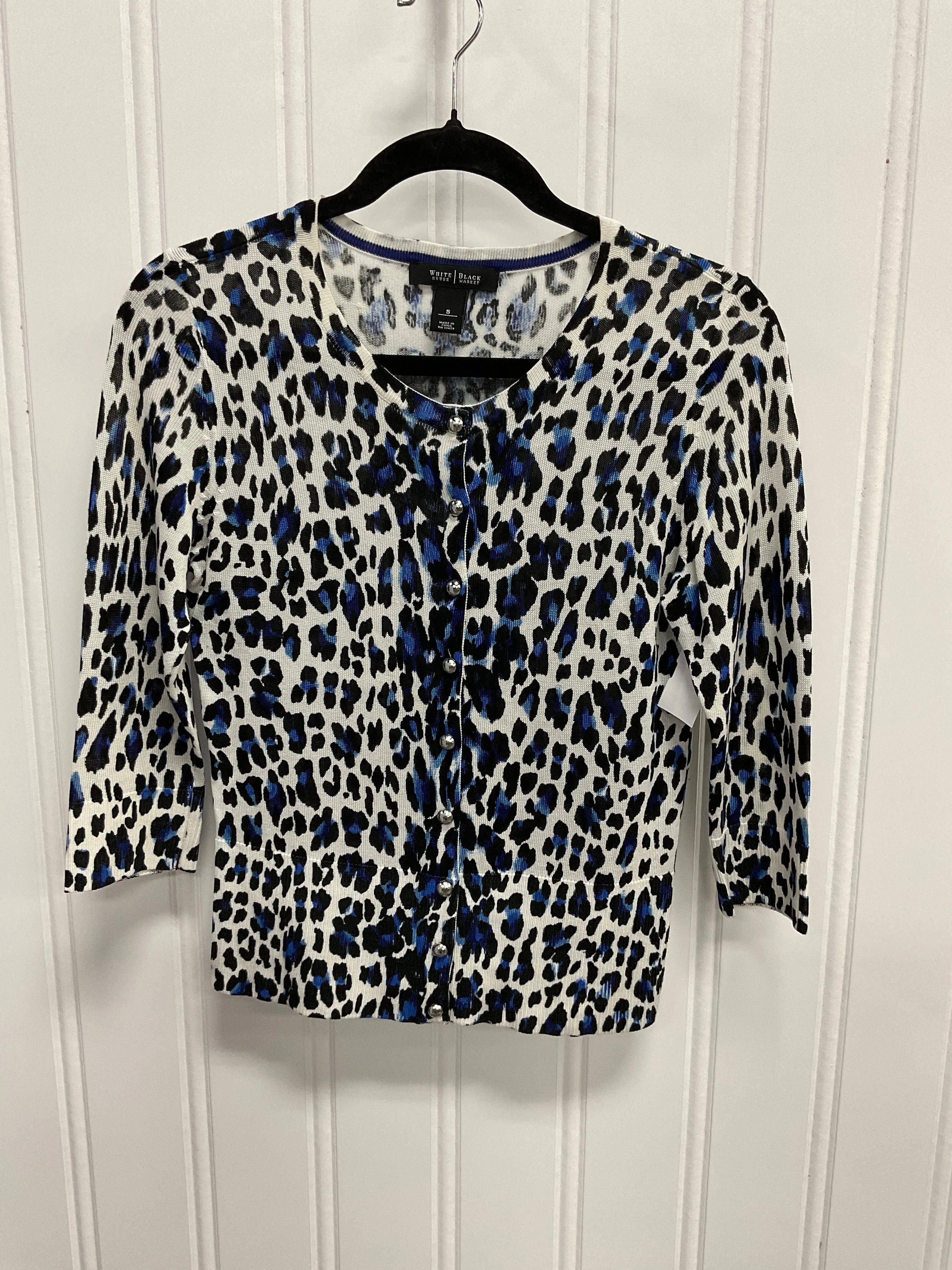 Cardigan By White House Black Market In Leopard Print, Size:S