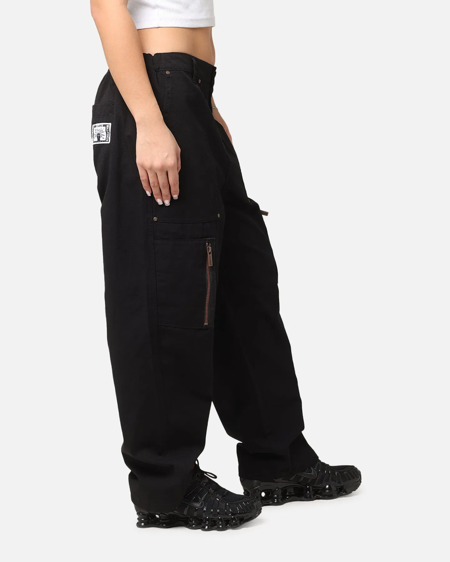 Carre Zip Cargo Pant Black