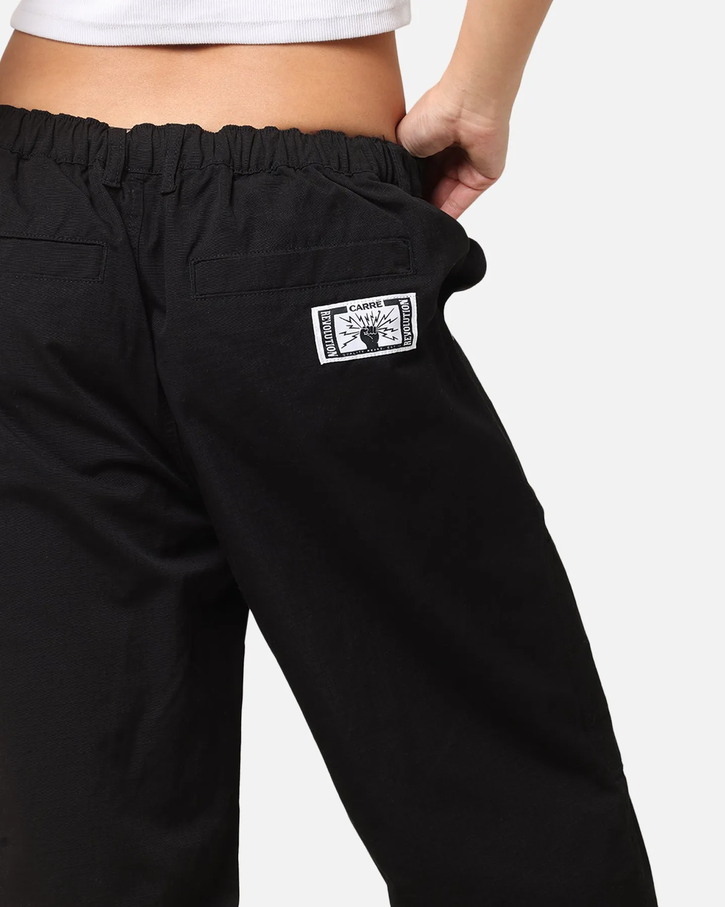 Carre Zip Cargo Pant Black