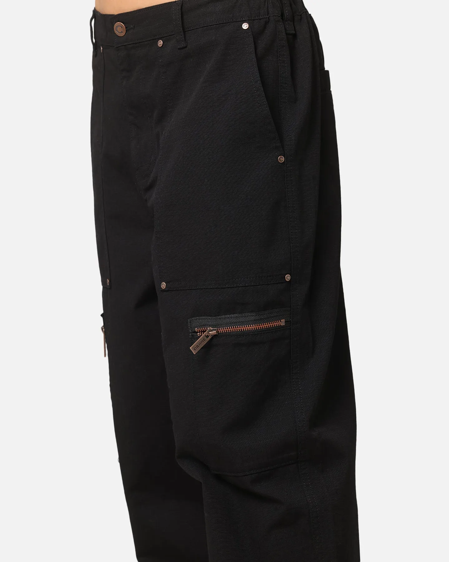 Carre Zip Cargo Pant Black