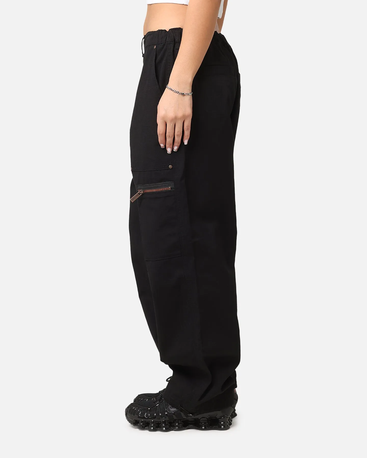 Carre Zip Cargo Pant Black
