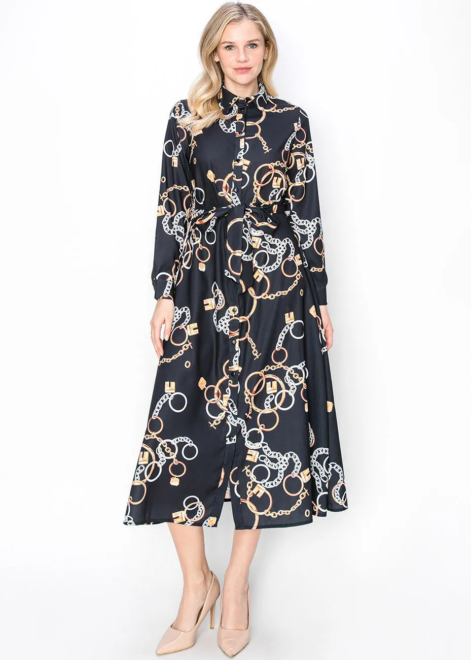 Chain-Linked Elegance Dress