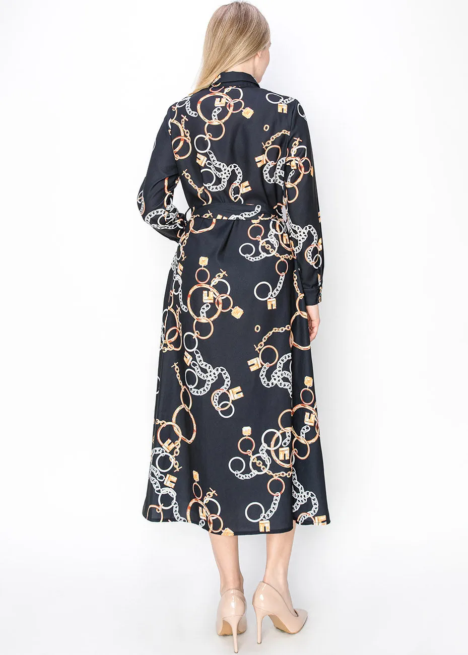 Chain-Linked Elegance Dress