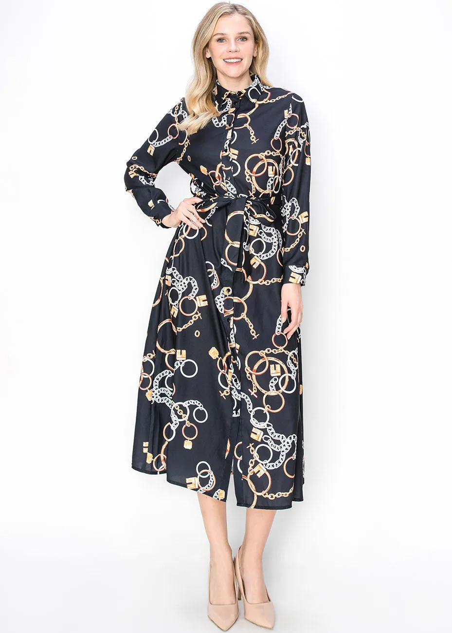 Chain-Linked Elegance Dress