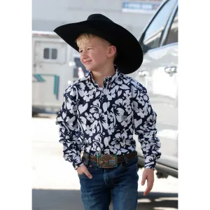 Cinch Boys Navy Floral Long Sleeve