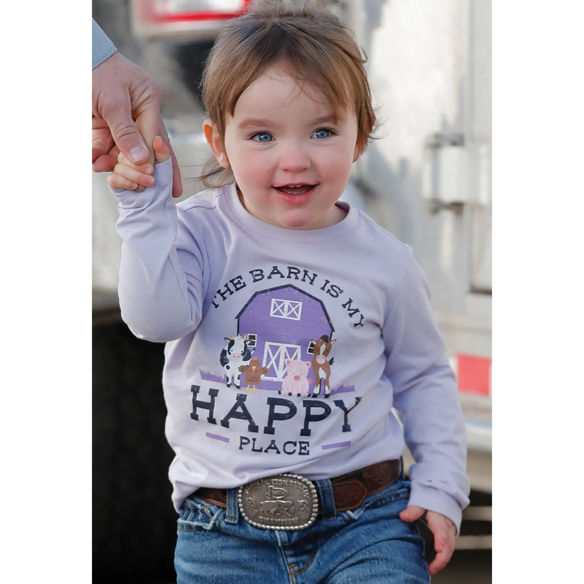 Cruel Girl Toddler Purple Happy Place Long Sleeve