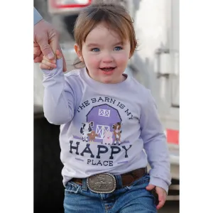 Cruel Girl Toddler Purple Happy Place Long Sleeve