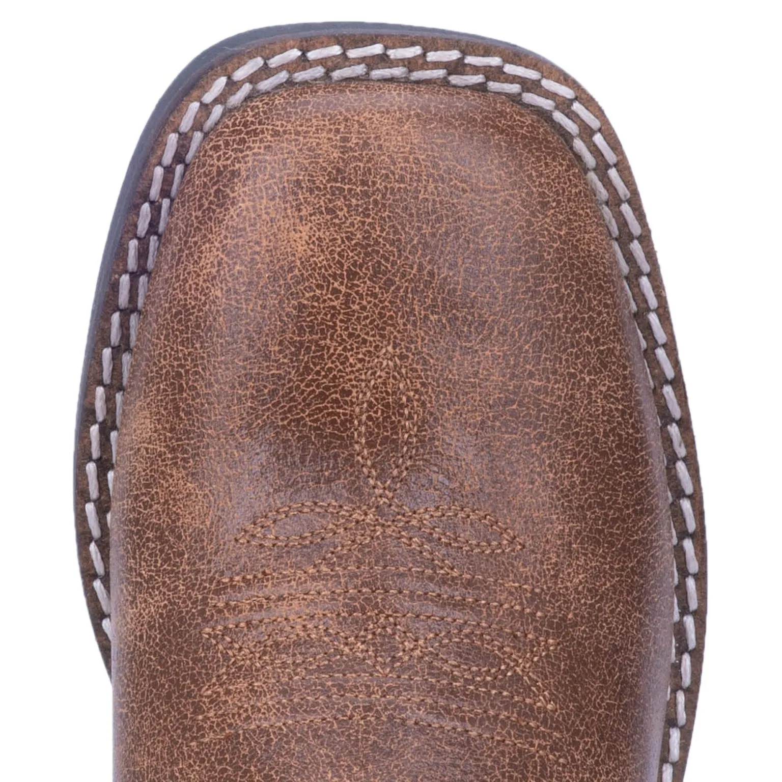 Dan Post Distressed Brown with Pink Square Toe
