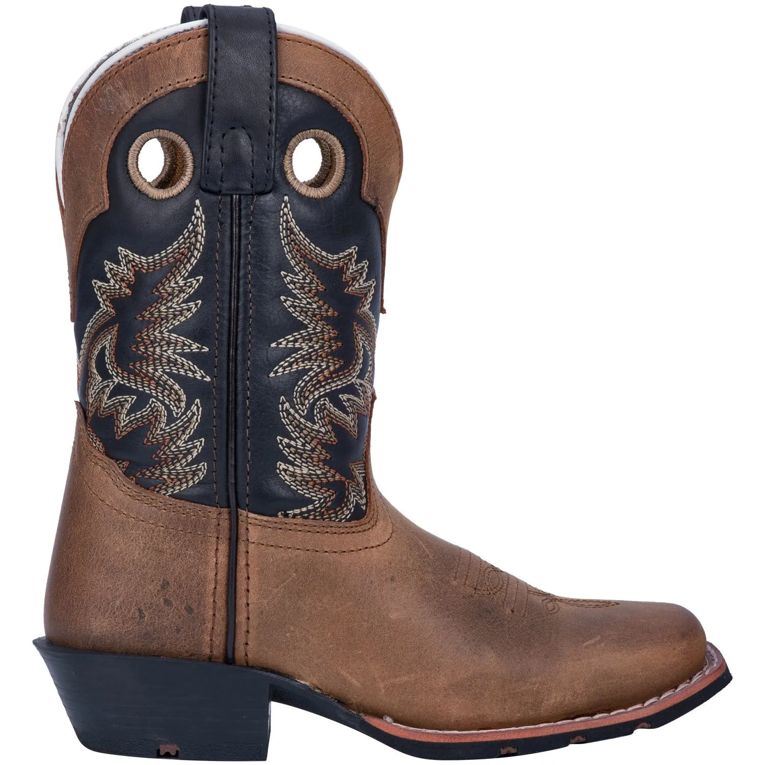 Dan Post Kid's Brown & Black Rascal Square Toe Boot