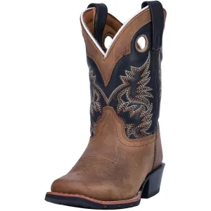 Dan Post Kid's Brown & Black Rascal Square Toe Boot