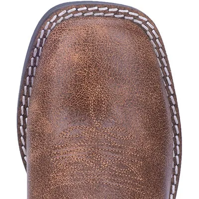 Dan Post Kid's Tan and Pink Punky Square Toe Boots