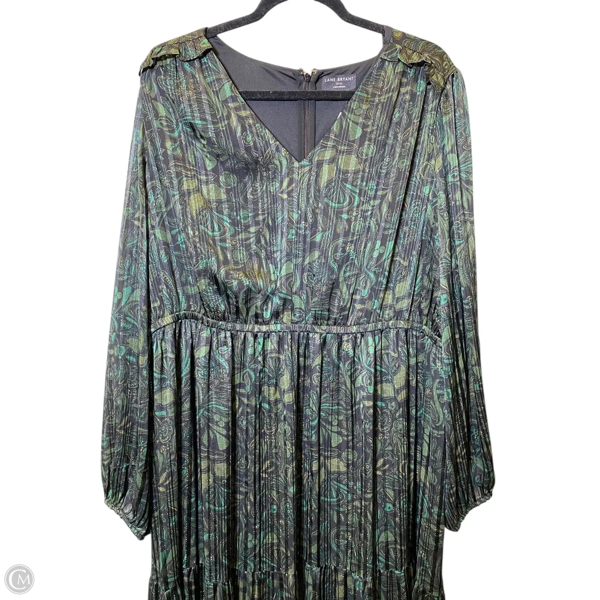 Dress Casual Maxi By Lane Bryant In Green, Size: 3x