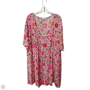 Dress Casual Short By Andree By Unit In Pink, Size: 3x