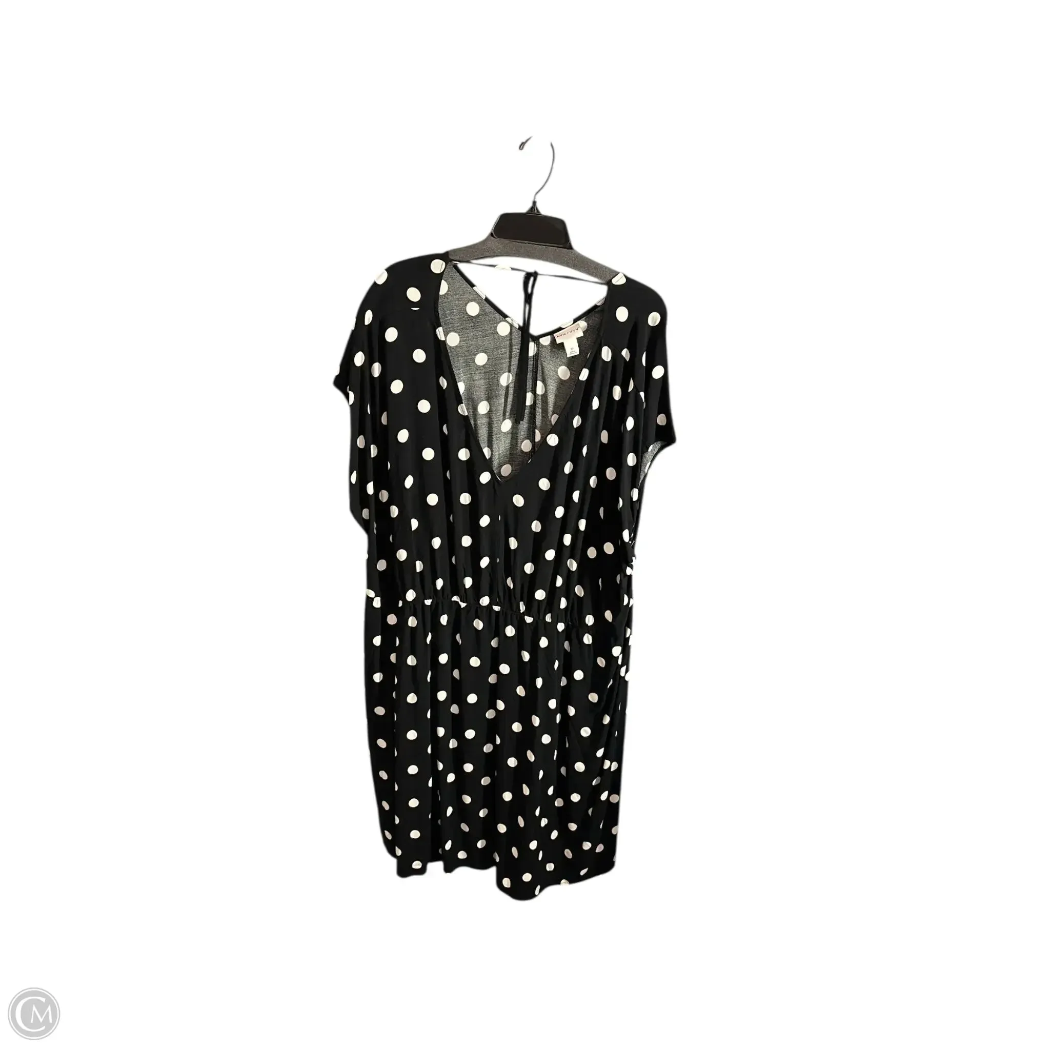 Dress Casual Short By Ava & Viv In Polkadot Pattern, Size: 3x