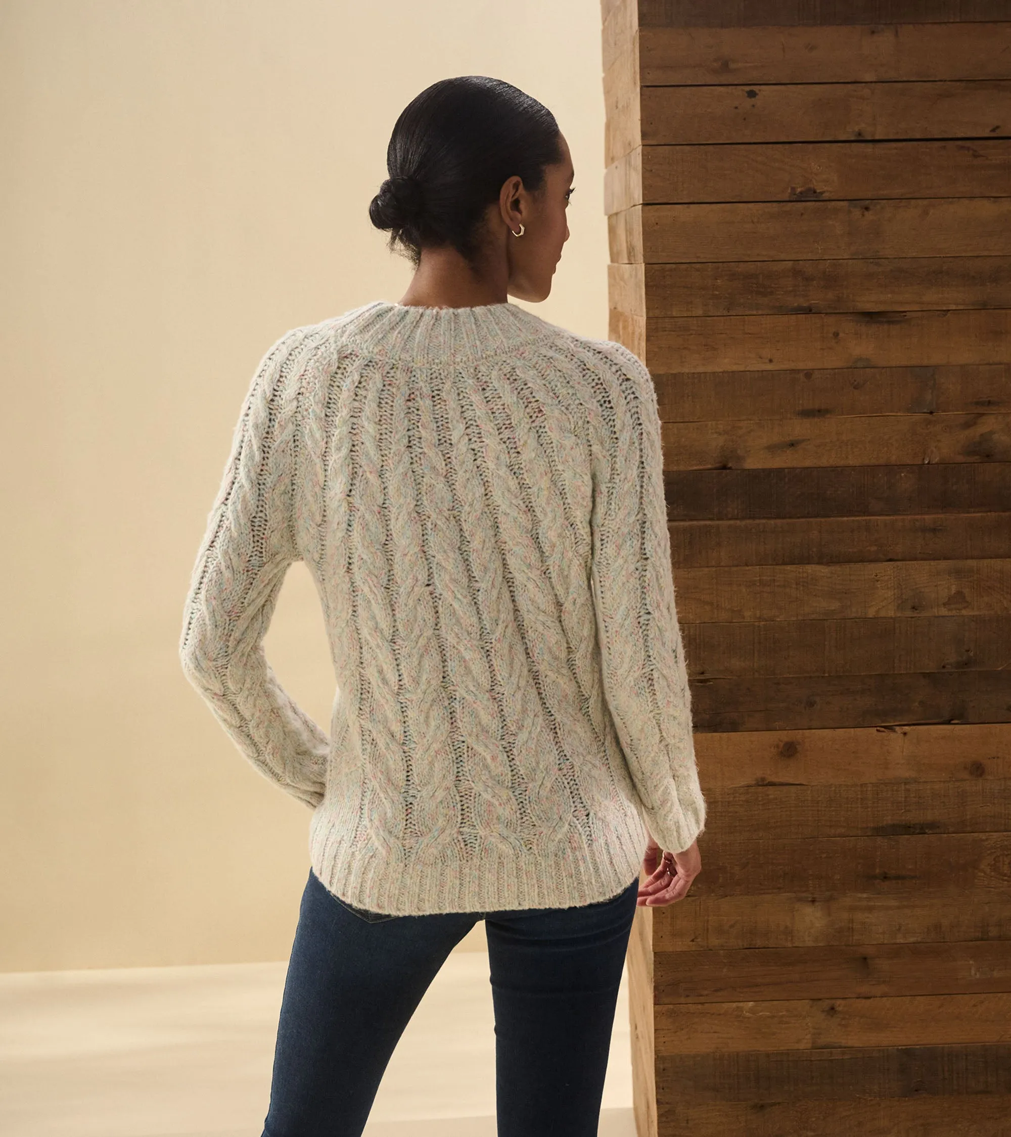 Dylan Cable Knit Sweater - Clear Rainbow -Hatley