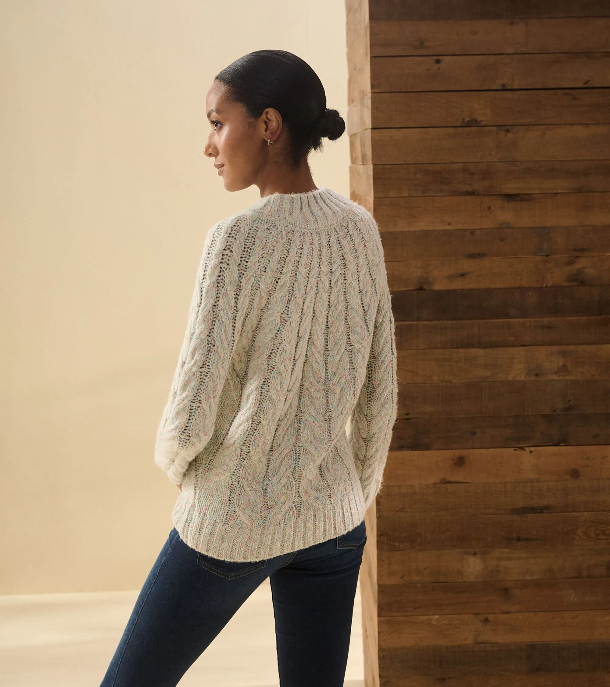 Dylan Cable Knit Sweater - Clear Rainbow -Hatley