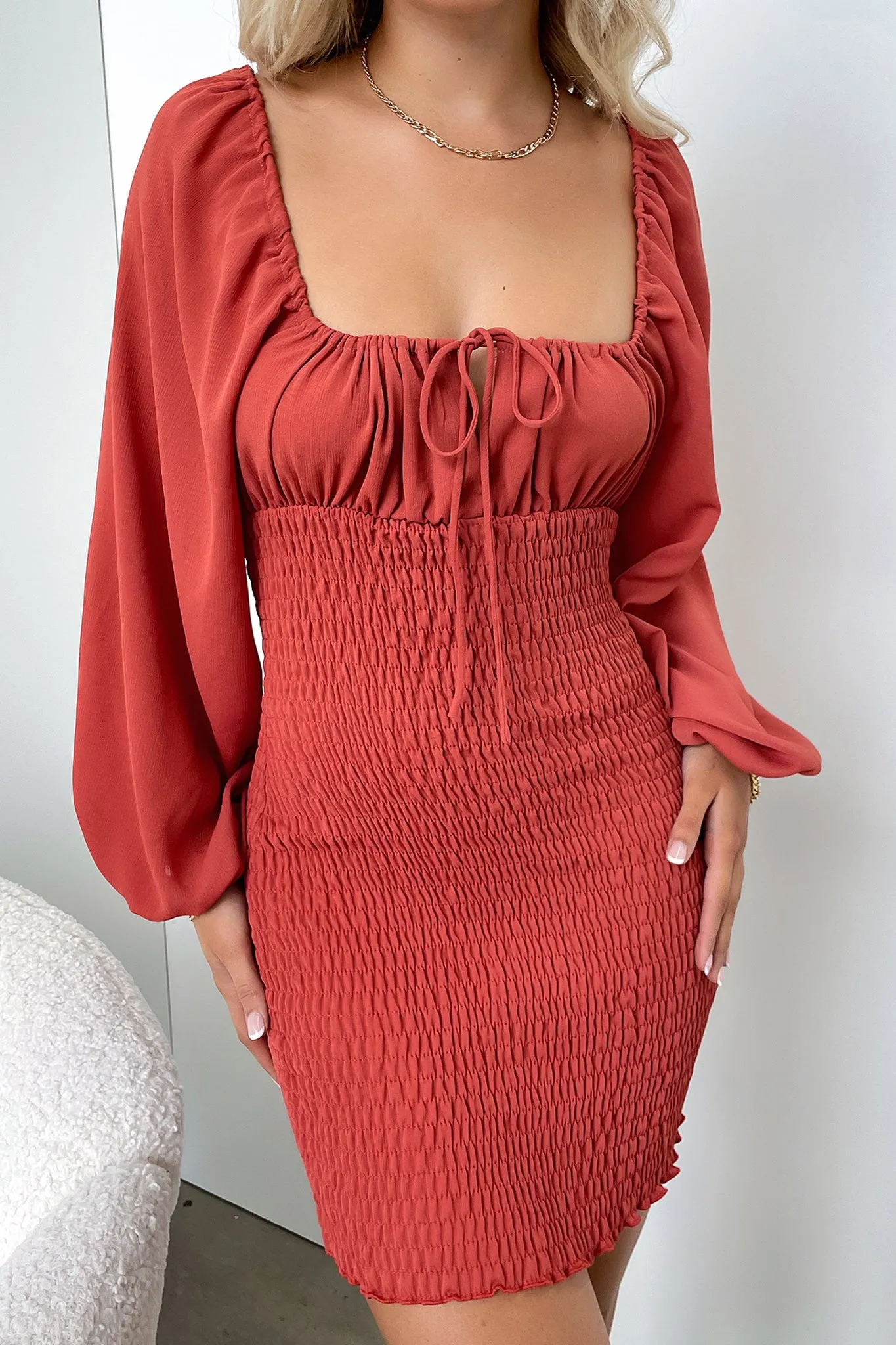 Ella Dress - Rust
