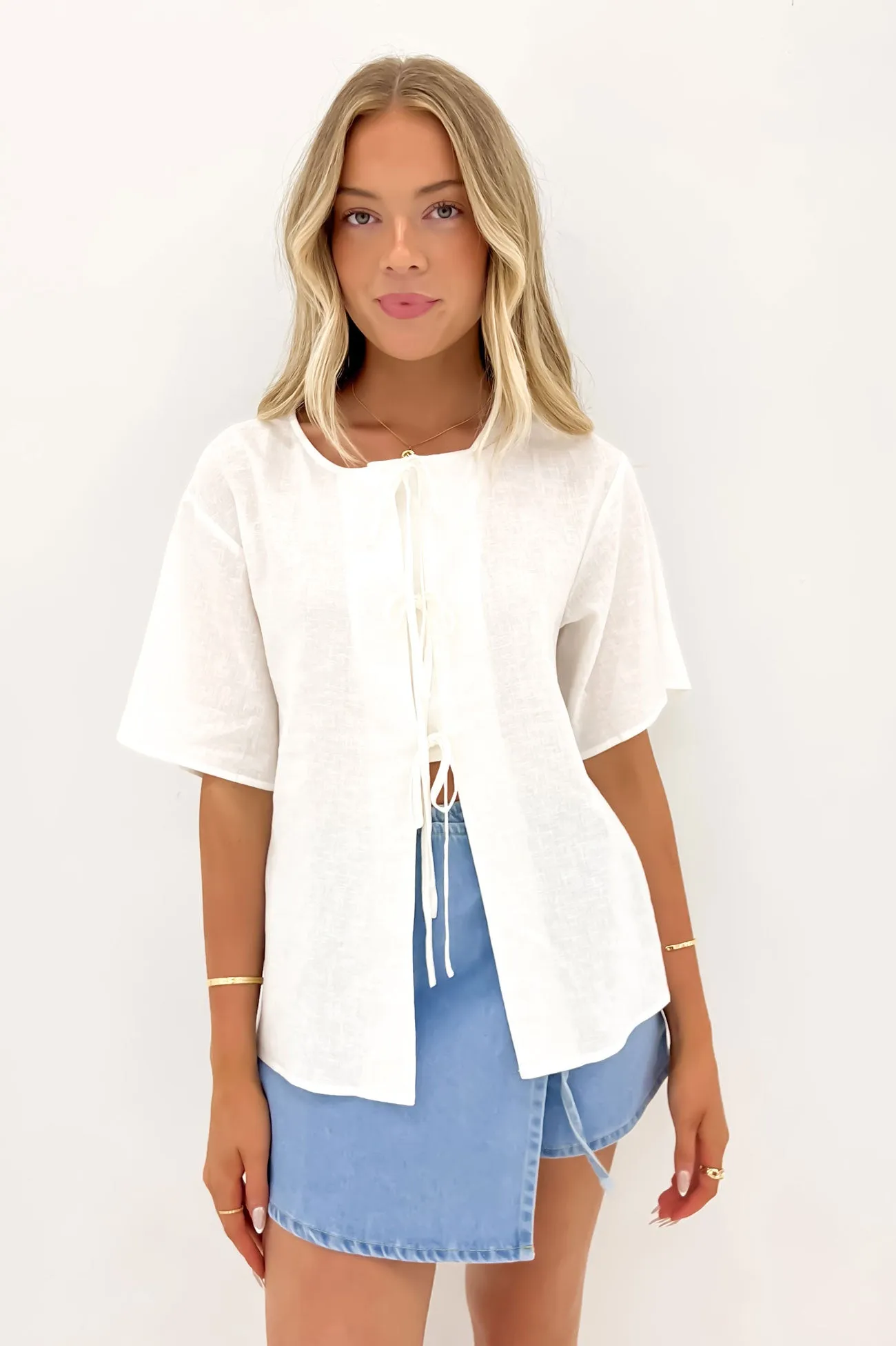 Ellie Top White