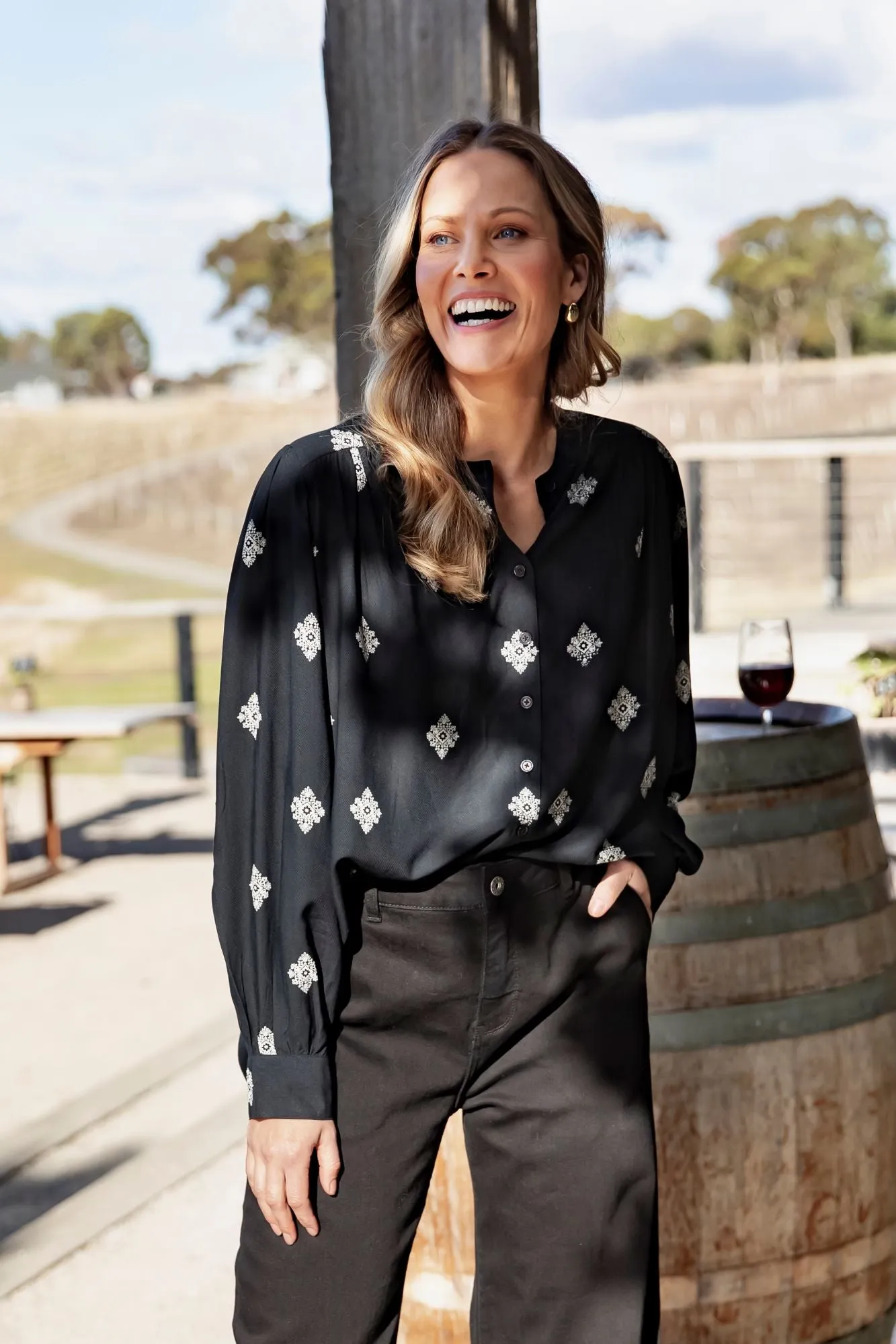 Elm Georgina Print Blouse Georgina Print