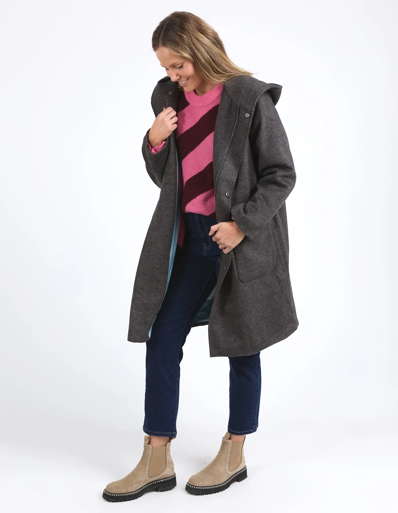 Elm Jordan Coat Charcoal